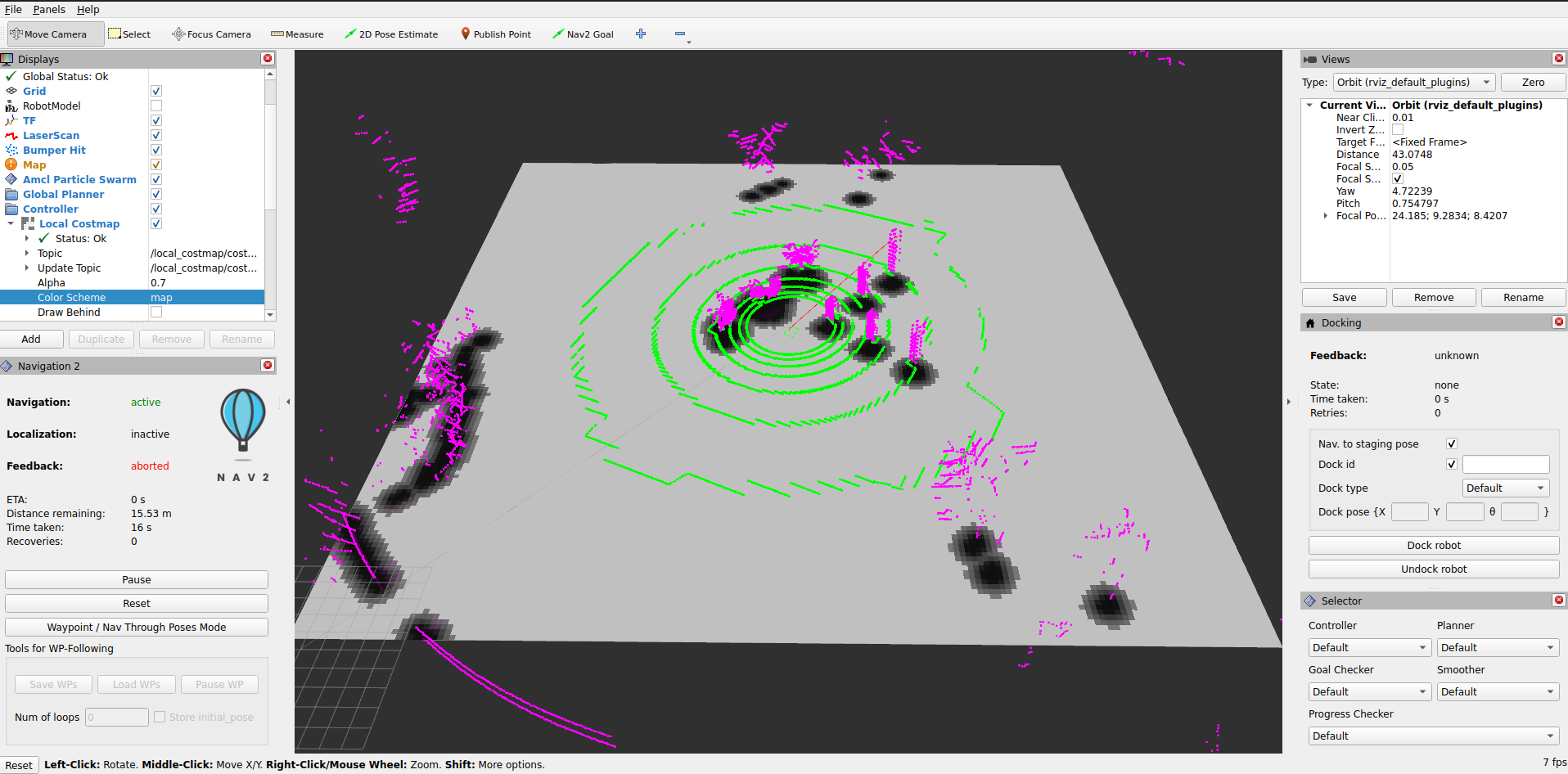 Robot navigating through terrain with ground consistency layer